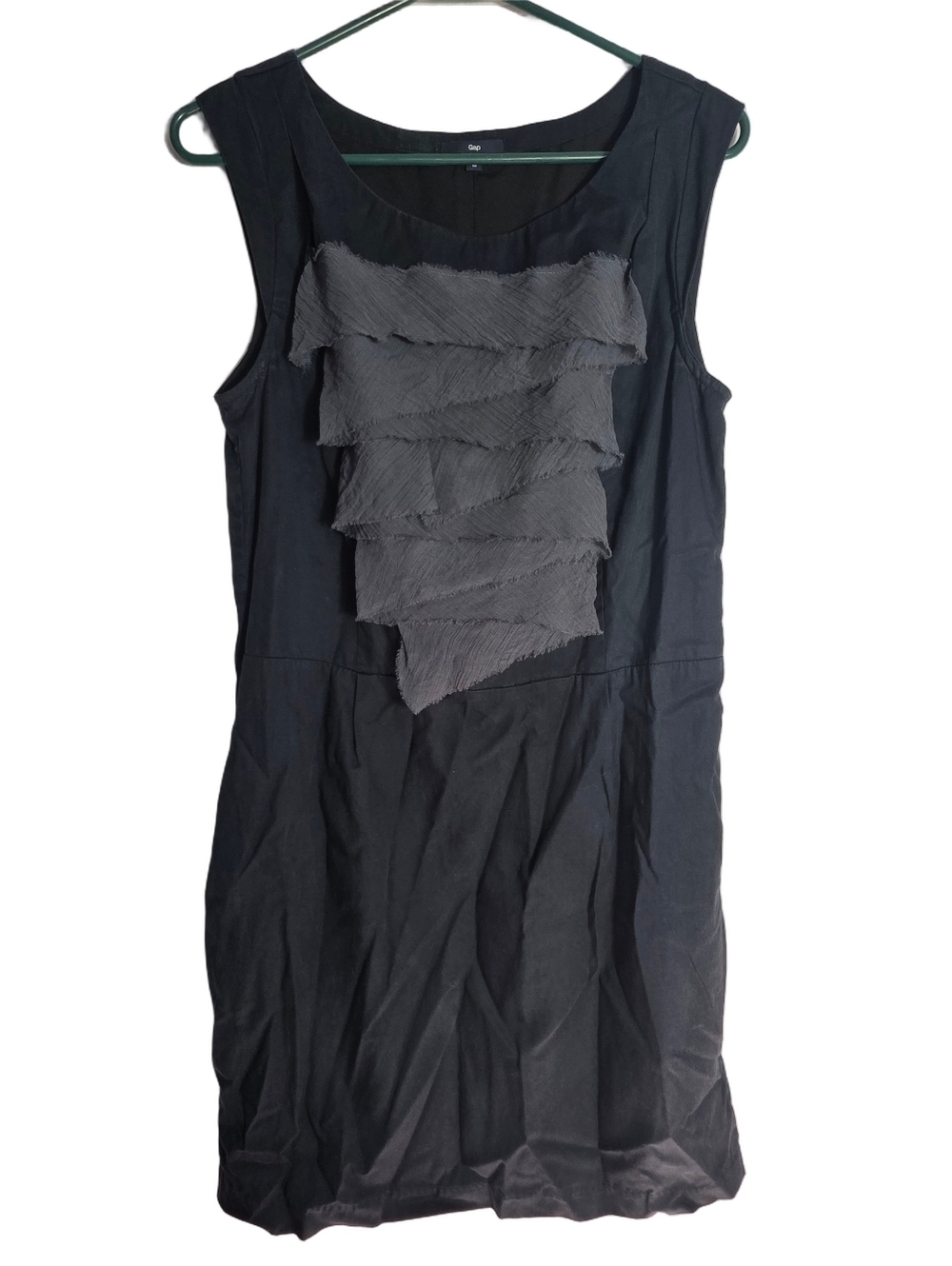 GAP Navy Dress with Gray Tiered Front Size 10 Cottagecore Feminine
